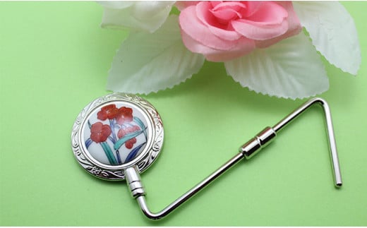 二宮閑山 有田焼バッグ掛け つゆ草 A12-199