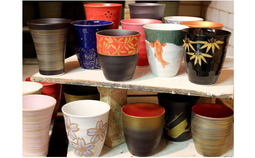 藤井錦彩作 アウトレット福袋 有田焼フリーカップ５ケ入り