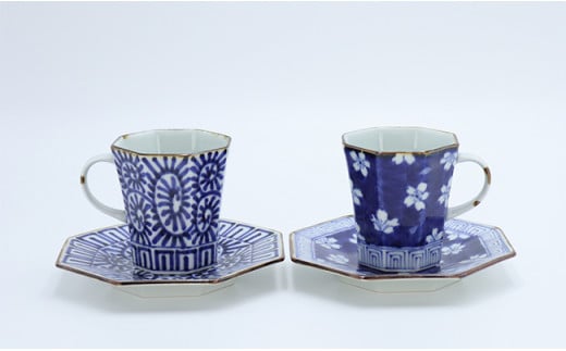 有田焼 福泉窯 コーヒー碗皿ペアセット 陶窯みかわや AA70-10