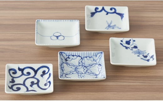 有田焼 食卓の万能アイテム豆小皿/5柄セット 深海三龍堂 そ
