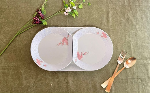 田清窯 組める有田焼 煌めく木蓮花 プレート皿 大 3枚セッ