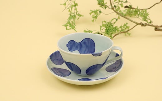 工房 賜光窯 有田焼 六瓢(無病) たっぷりサイズのカップ&ソ