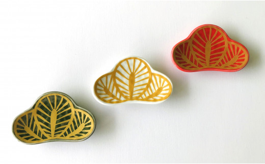 有田焼 招福はしおき/松型3色セット 深海三龍堂 A12-196