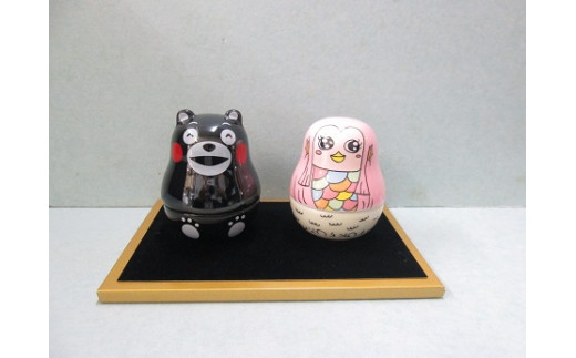 アリコ起き上がりこぼしアマビエピンク・くまモンセット 