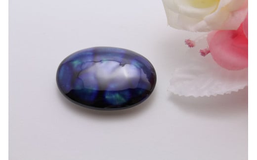 帯留め 釉彩るりブルー 有田焼アクセサリー二宮閑山 和装