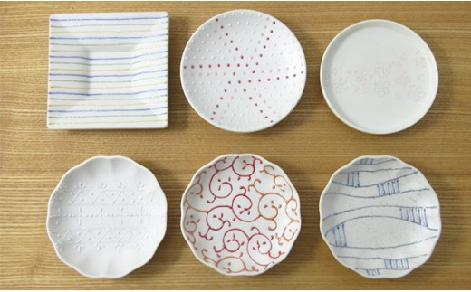 有田焼 利久窯 豆皿セット (6枚)【ヤマト陶磁器】食器 器 う