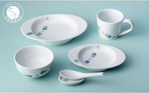 肥前赤絵窯元 鷹巣 お食い初め器揃え 男の子用 百日お祝い 