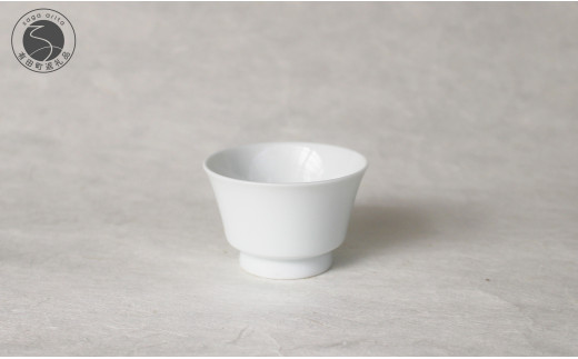 ろくろの現代の名工 矢鋪與左衛門作【白磁 朝顔型突き底ぐ