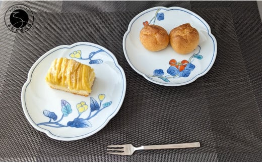 有田焼 黄花・紅花 銘々皿 4枚セット【東洋セラミックス】