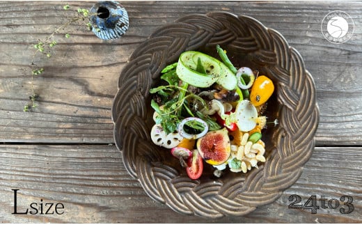 有田焼 amiプレート金泥 Lサイズ【24to3 西富陶磁器】和食器 