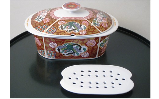 有田焼 熱々のまま食卓へ「UTSUWA美」金襴手古伊万里鳳凰文