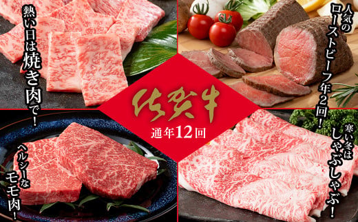 【通年12回】佐賀牛季節のオススメ定期便 ファミリー向け