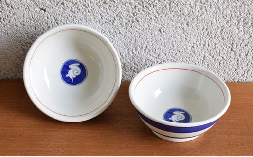 深川製磁 月見うさぎ ペア玉割 小鉢 有田焼 取り鉢 有田焼