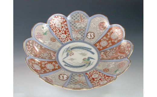 有田焼 染錦金彩鳳凰 菊割親皿【深川製磁】とっておきの日