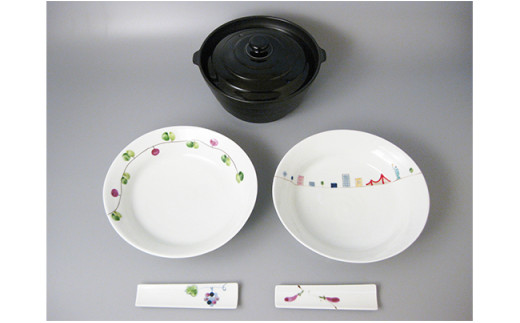 有田焼 食卓セットB（Only碗1・ゆるり鉢2・レスト2）大慶 A50-