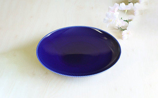 香蘭社 ピンストライプ（R）中皿 1枚 食器 器 うつわ 陶磁器