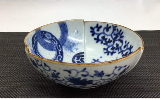 有田焼 染付絵変わり三方つなぎ5.5寸鉢 マルコウ陶苑 A29-4