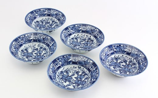 源右衛門窯 染付芙蓉手 鉢 器 食器 取鉢 サラダ 小鉢 染付