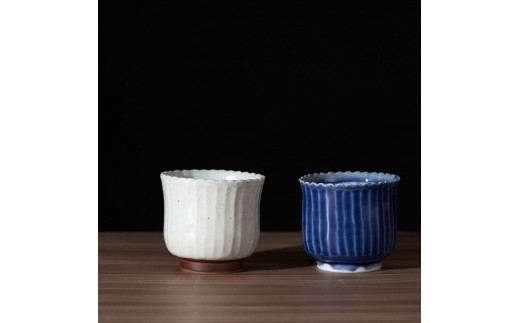 【十四代李参平 代表作】はな小鉢 しろ・うす瑠璃のセット