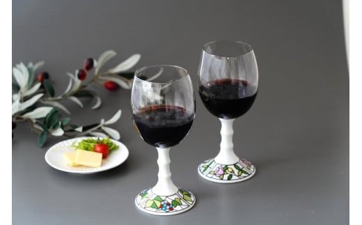 有田焼 有田浪漫 グラスワイン ( ビートロ葡萄 / ビートロ薔