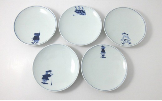 有田焼 絵変り 丸銘々皿揃 ヤマト陶磁器 食器 器 うつわ 陶