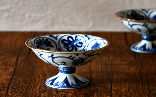 有田焼 染付の手造風高台鉢【ARITAYAKI-STORE】 30000円 3万円 A30-