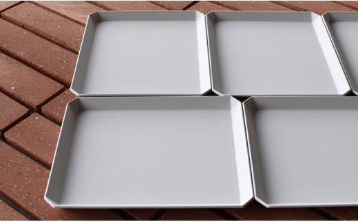 1616/ TY Square Plate 200 Grey 5枚セット【1616/arita japan】有田焼 食
