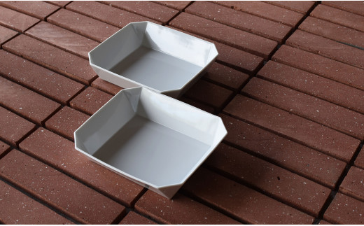 1616/ TY Square Bowl 184 White 2個セット【1616/arita japan】有田焼 食