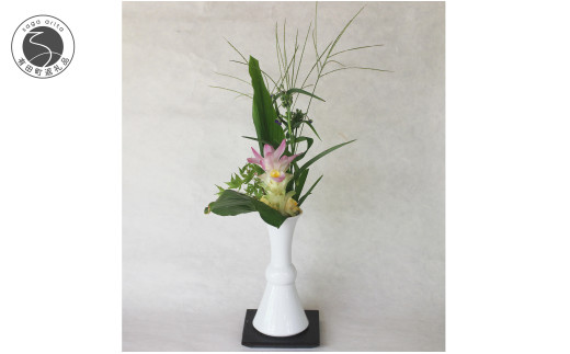 現代の名工 矢鋪與左衛門作 白磁 尊式花入れ 職人技術の結