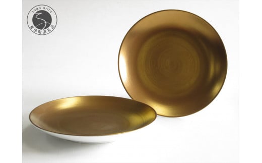 ARITA PORCELAIN LAB (アリタポーセリンラボ) ゴールド ペア平皿 (