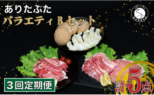 【3回定期便 豚肉5種セット】 ありたぶた バラエティBセッ