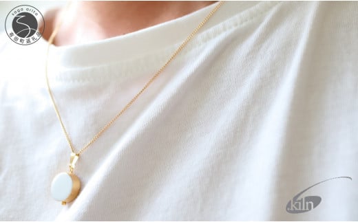 白磁ネックレス【6.kiln】アクセサリー 白磁 有田焼 清六窯 A