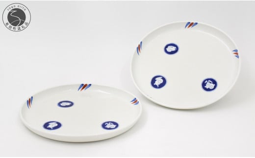 有田焼 月見うさぎ ペア楕円プレート【深川製磁】食器 器