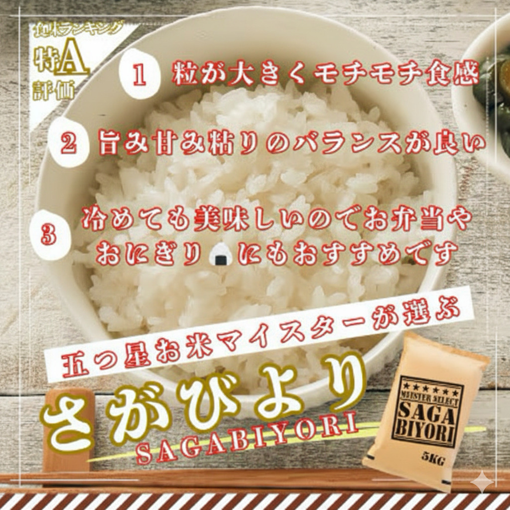 [令和7年産]【白米】さがびより 3kg [15年連続特A評価! 五つ星お米マイスター厳選! ] 【白米】3kg