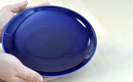 香蘭社◆有田焼◆ピンストライプ(R)中皿1枚　10kr-0002