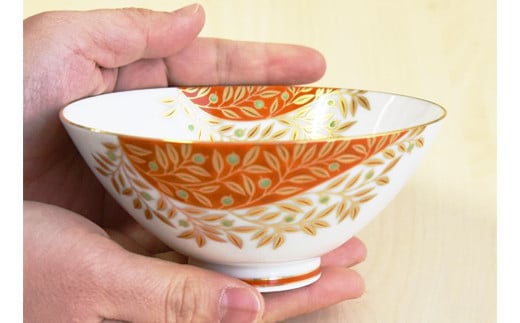 香蘭社◆有田焼◆クラシック地紋3客お茶碗セット　10kr-0006