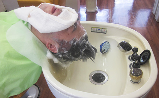 頭、顔、耳すべてスッキリ！フルコース（カット、シャンプー、顔剃り込）　02as-0005