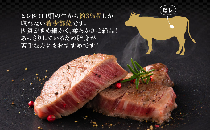 ＜定期便6回＞ 佐賀牛 ヒレステーキ定期便 計5.4kg (180g程度×5枚×6回)　06ff-0005