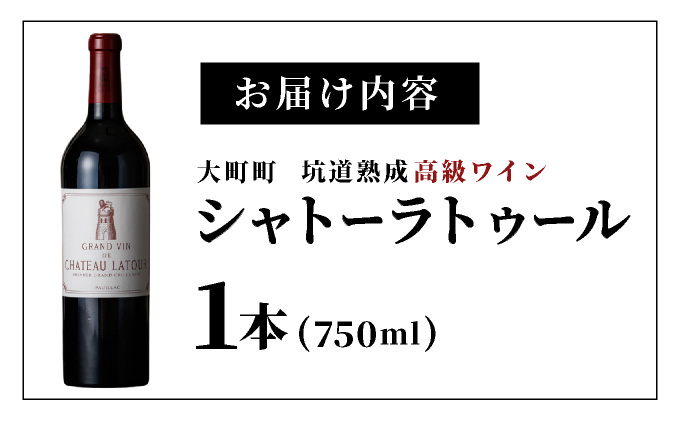 坑道熟成高級ワイン（シャトーラトゥール）1本×750ml | 赤ワイン フランス産 カルベネ・ソーヴィニヨン 熟成高級ワイン 五大シャトー 佐賀県 大町 [SS001_1]