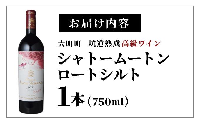 坑道熟成高級ワイン（シャトームートンロートシルト）1本×750ml | 赤ワイン フランス産 カルベネ・ソーヴィニヨン 熟成高級ワイン 五大シャトー 佐賀県 大町 [SS001_3]