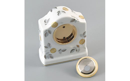 香蘭社◆有田焼◆ 燦彩ばら・置時計　10kr-0003