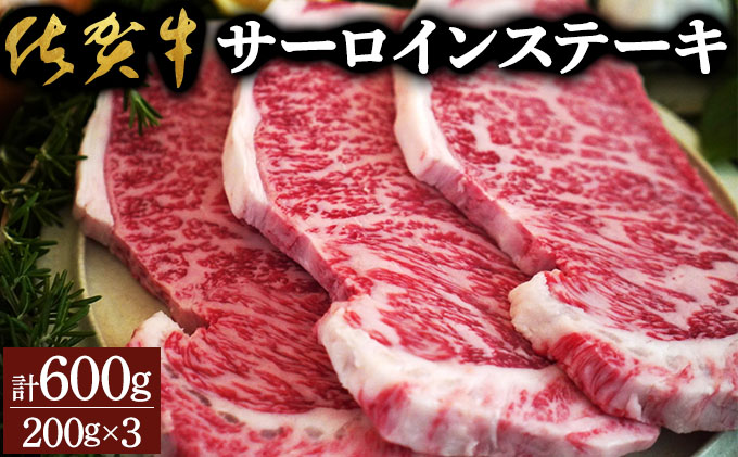 佐賀牛サーロインステーキ（600g）佐賀 大町町 肉 お肉 牛肉 サーロイン ステーキ 焼肉 贈答 ブランド牛 国産 霜降り ギフト グルメ 国産牛 特産品 お祝い 贈り物 プレゼント 冷凍 600g