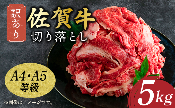 艶さし！訳あり！【A4～A5】 佐賀牛切り落とし 5kg (500g×10p)