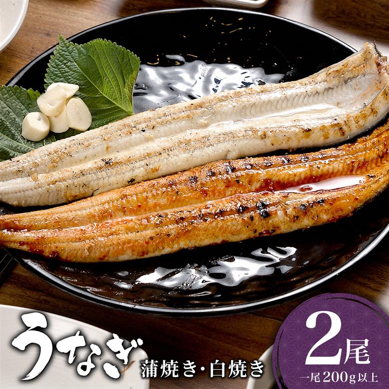 うなぎ 蒲焼き 白焼き 食べ比べセット 400g (200g×各1尾)