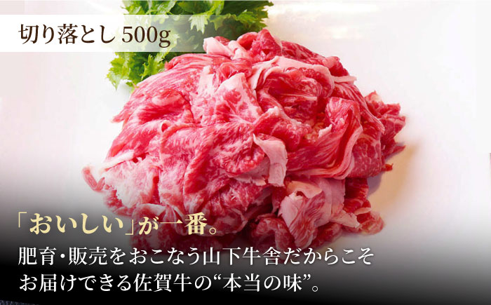 【全3回定期便】佐賀牛 おうちごはんセットA（切り落とし 500g・ミンチ 300g・牛すじ 300g）【山下牛舎】 [HAD121]