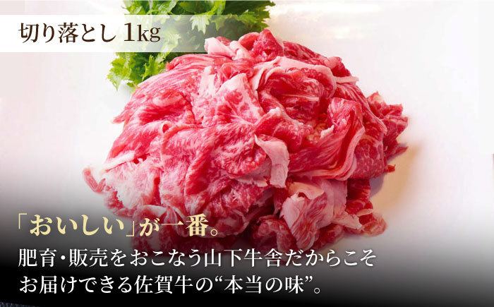 【全3回定期便】佐賀牛 おうちごはんセットB（切り落とし 1kg・ミンチ 600g・牛すじ 600g）【山下牛舎】 [HAD125]