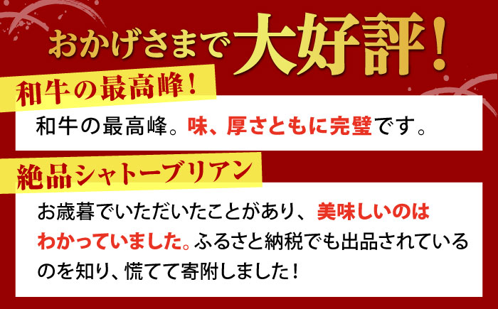 佐賀牛 A5 シャトーブリアンとサーロインの極上セット 計800g【山下牛舎】 [HAD146]