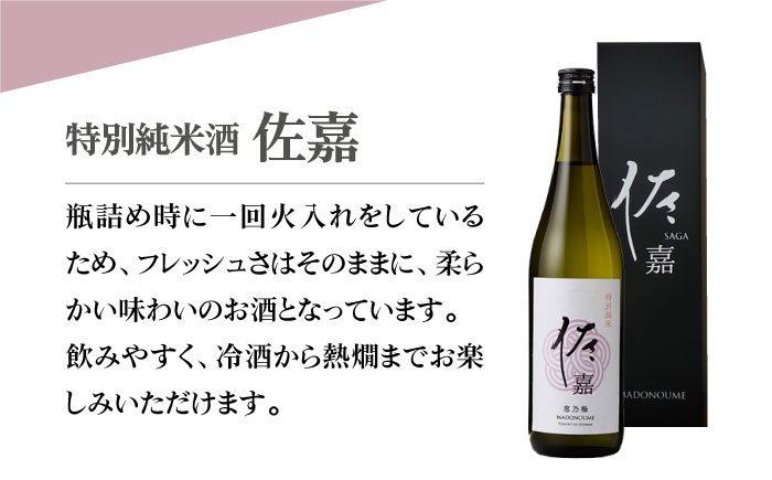 佐嘉 特別純米酒 720mL×1本【白木酒店】 [HAQ032]日本酒