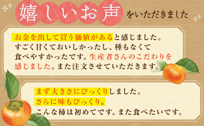 【11月～12月上旬発送】種なし柿 太天・渋抜き柿 3kg【小林農園】 [HAX002]