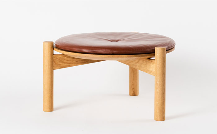 【受注生産】低座スツール（オーク/赤茶）【bookMt.】 [HBW002]飲料 お茶